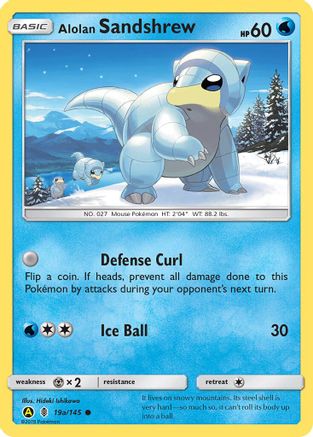 Alolan Sandshrew - 19a/145  - Alternate Art Promos Holofoil - Promo