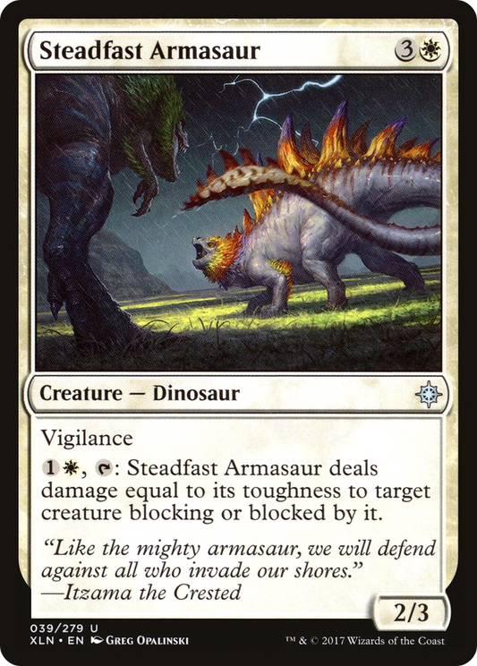 Steadfast Armasaur (XLN-039) - Ixalan Foil