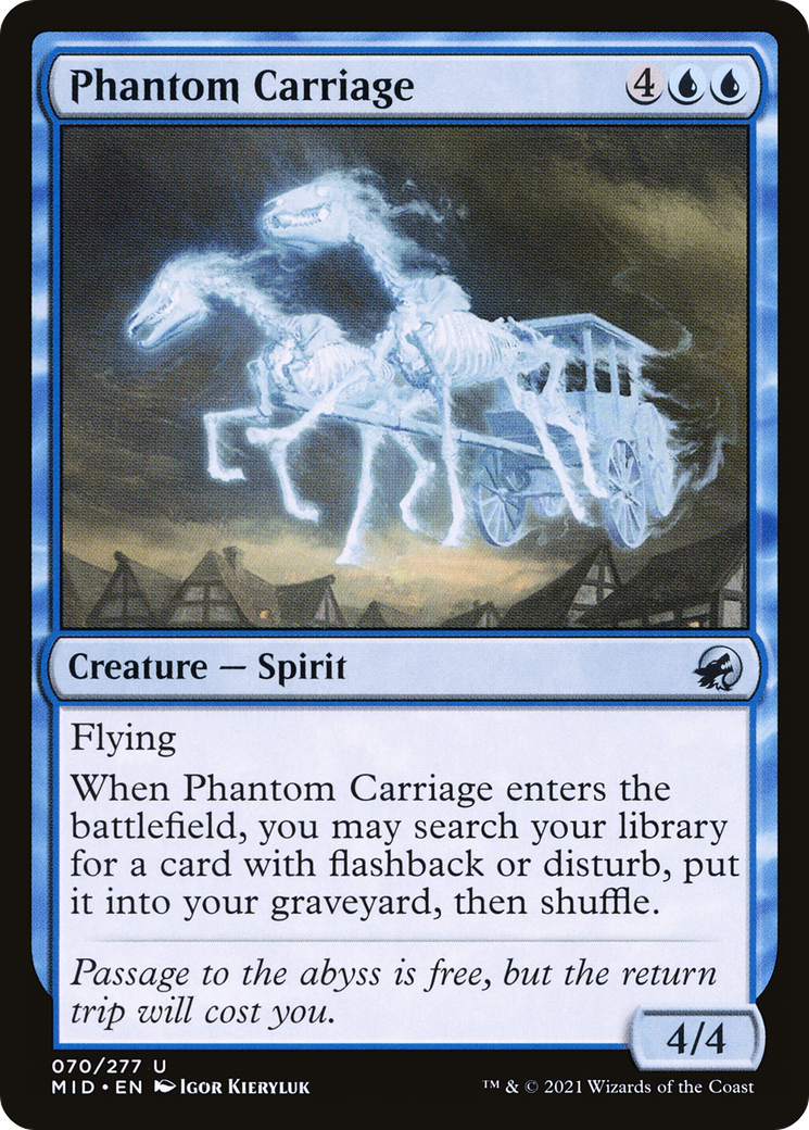 Phantom Carriage (MID-070) - Innistrad: Midnight Hunt Foil