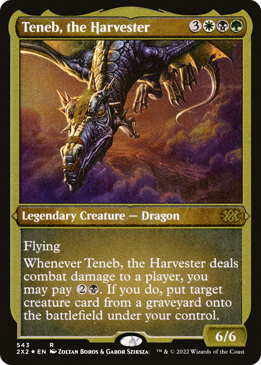 Teneb, the Harvester (2X2-543) - Double Masters 2022 Etched Foil