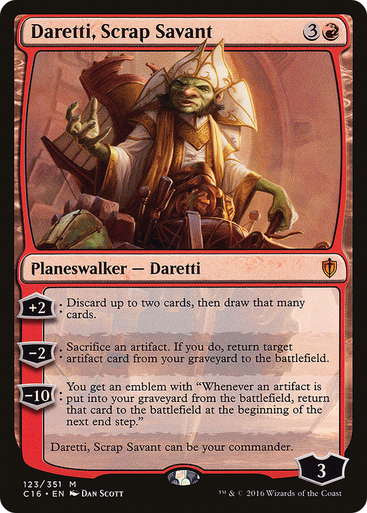 Daretti, Scrap Savant (C16-123) - Commander 2016