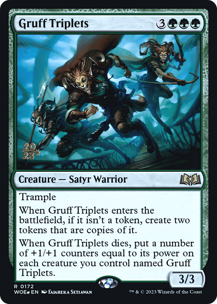 Gruff Triplets (PWOE-172S) - Wilds of Eldraine Promos Foil