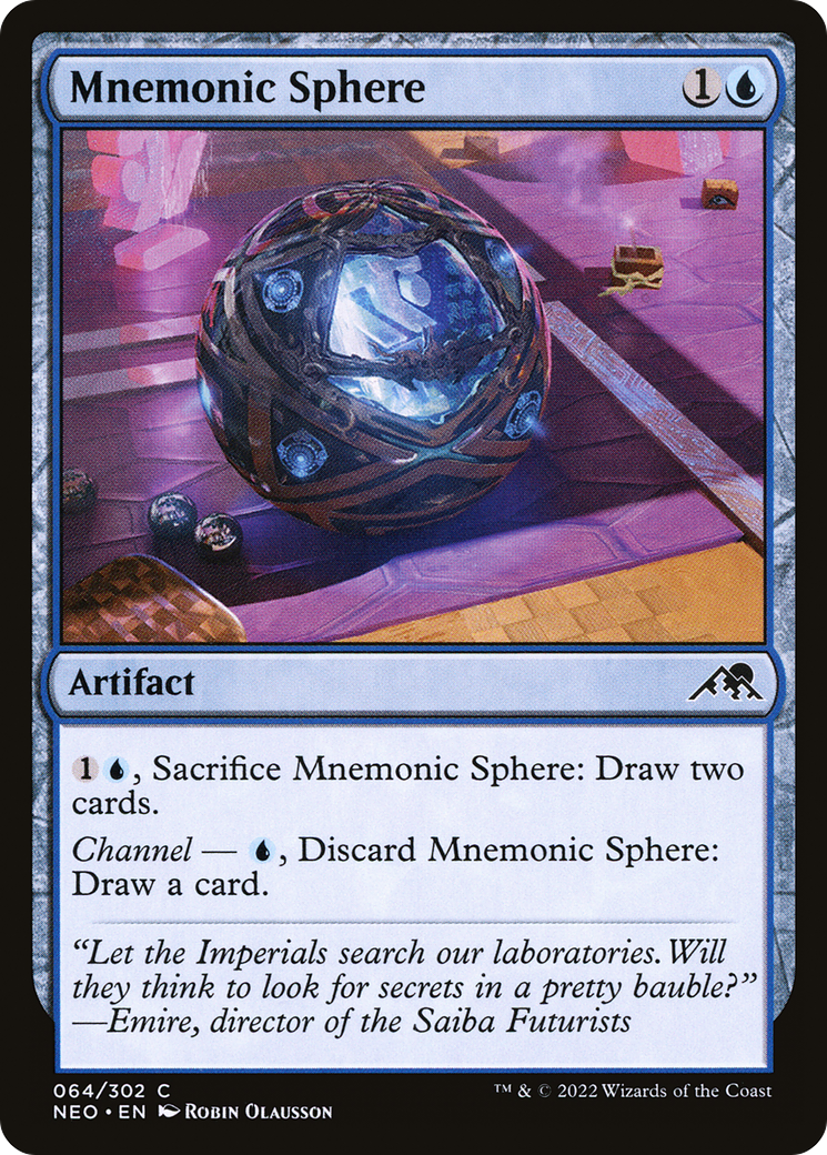 Mnemonic Sphere (NEO-064) - Kamigawa: Neon Dynasty Foil