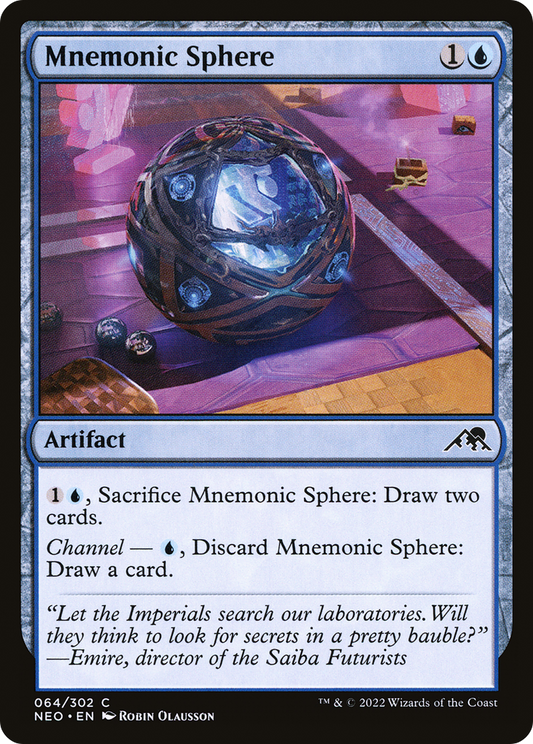 Mnemonic Sphere (NEO-064) - Kamigawa: Neon Dynasty Foil