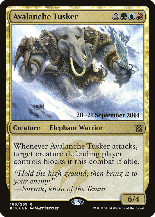 Avalanche Tusker (PRE-166S) - Khans of Tarkir Promos (Prerelease) Foil