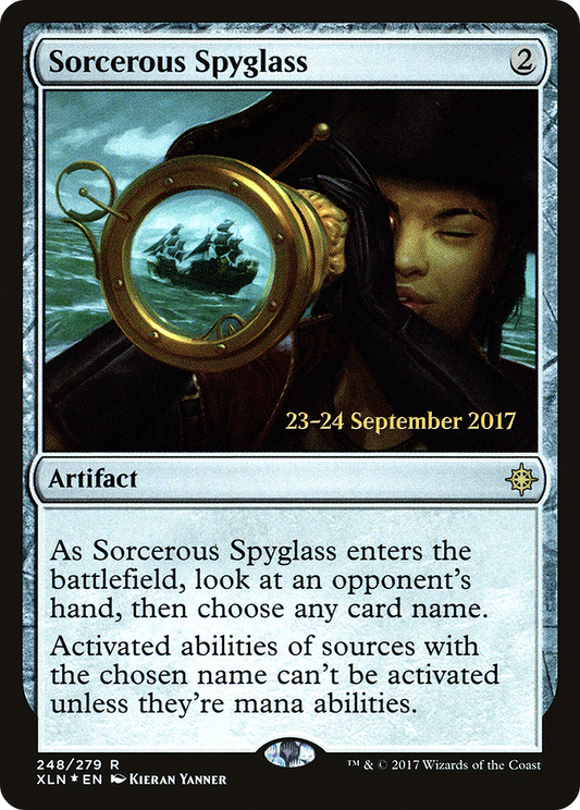 Sorcerous Spyglass (PXLN-248S) - Ixalan Promos Foil