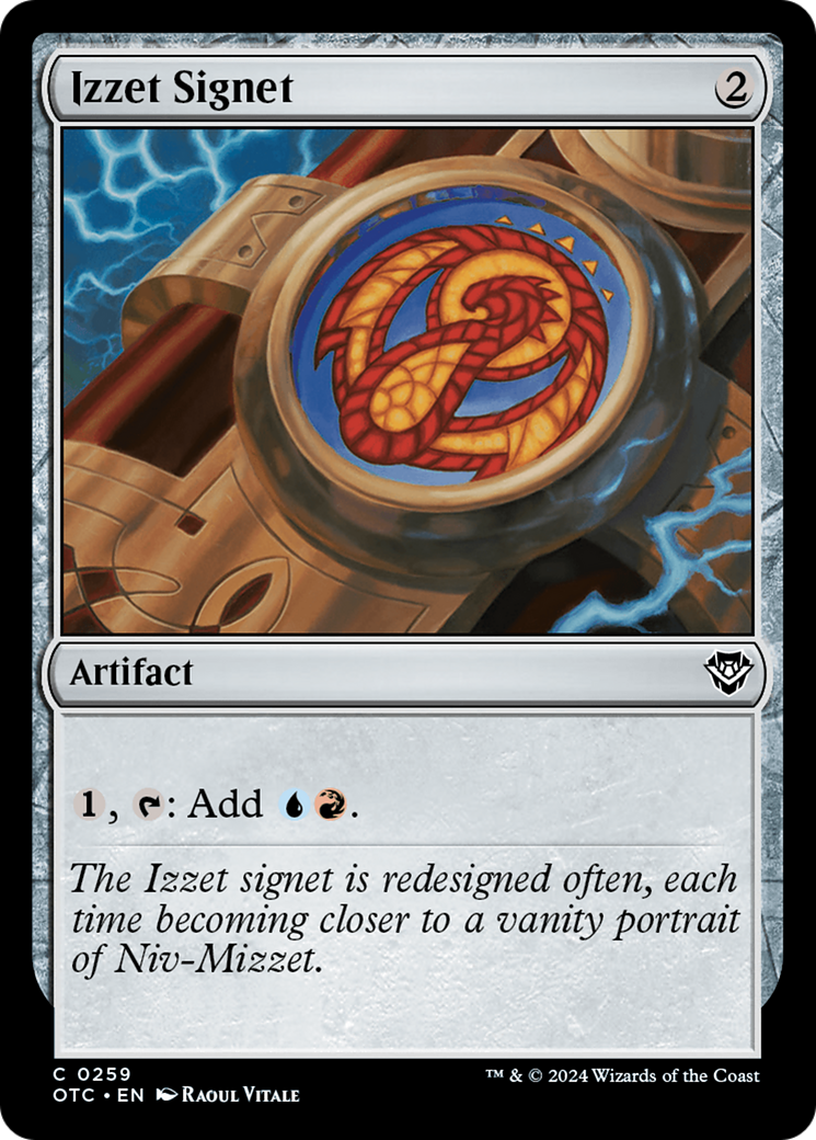 Izzet Signet (OTC-259) - Outlaws of Thunder Junction Commander