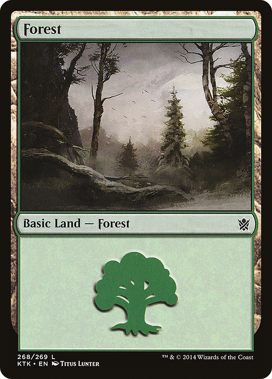 Forest (KTK-268) - Khans of Tarkir Foil