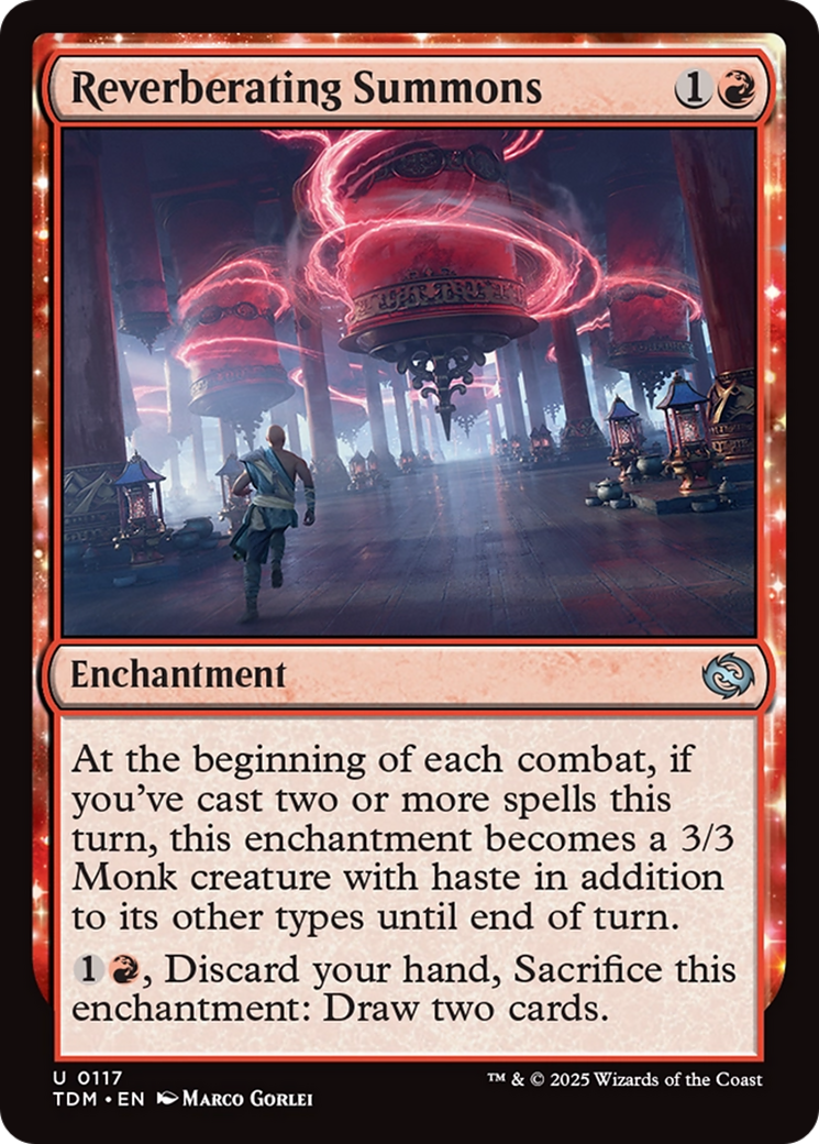 Reverberating Summons (TDM-117) - Tarkir: Dragonstorm Foil