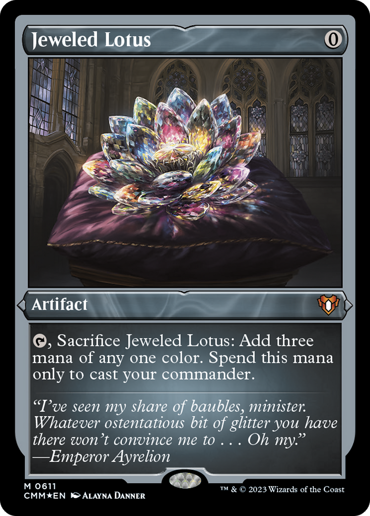 Jeweled Lotus (CMM-611) - Commander Masters Etched Foil