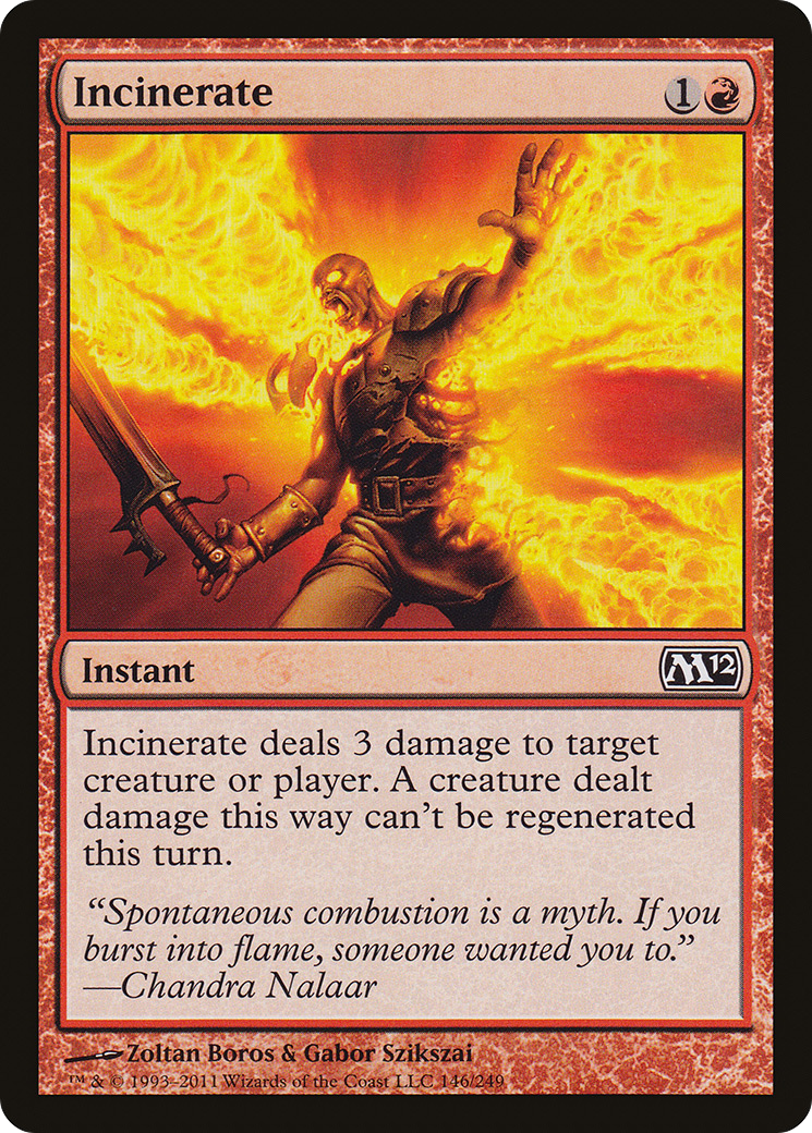 Incinerate (M12-146) - Magic 2012 Foil