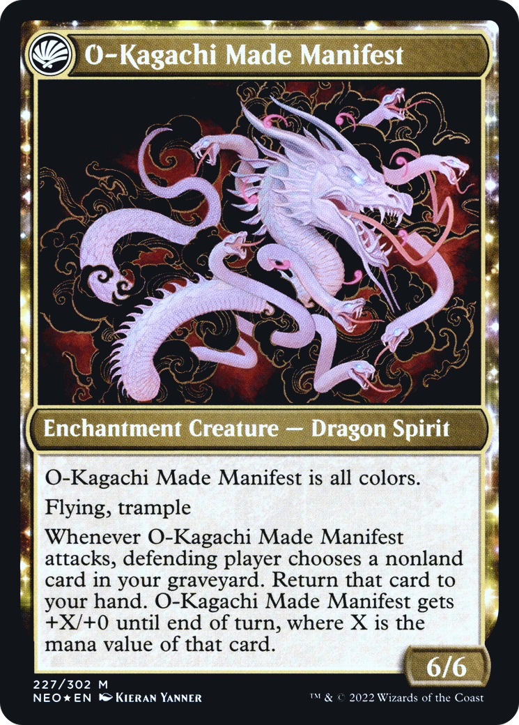 The Kami War // O-Kagachi Made Manifest (PNEO-227S) - Kamigawa: Neon Dynasty Promos: (fandfc) Foil