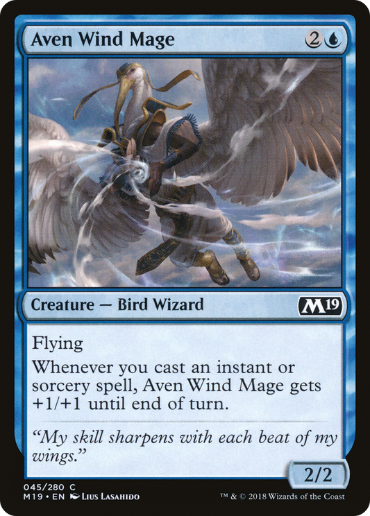 Aven Wind Mage (M19-045) - Core Set 2019 Foil