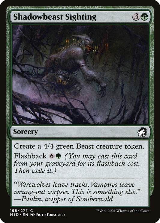 Shadowbeast Sighting (MID-198) - Innistrad: Midnight Hunt