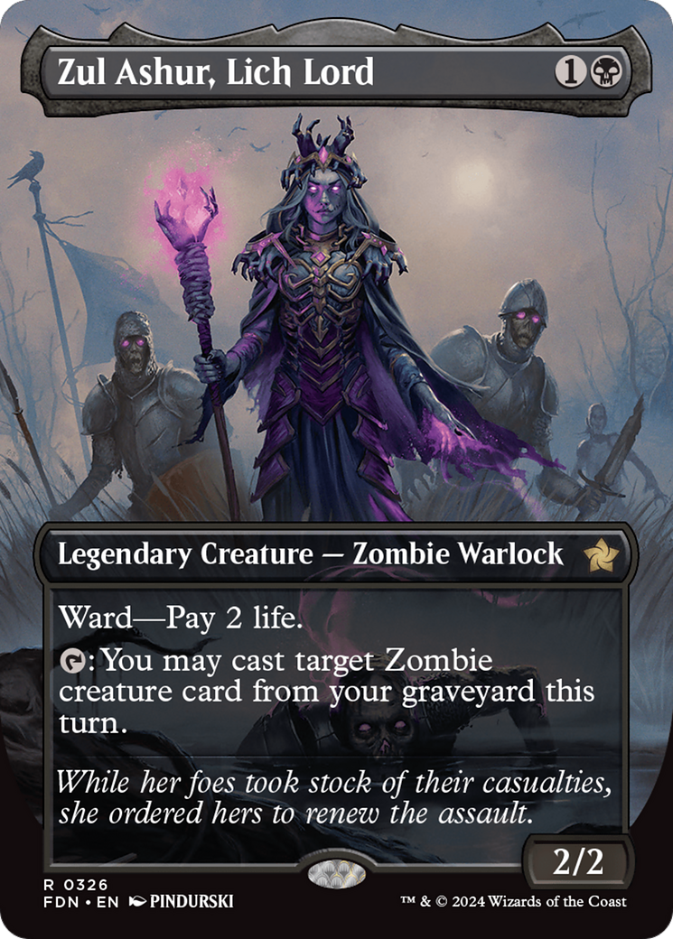 Zul Ashur, Lich Lord (FDN-326) - Foundations (Borderless) Foil