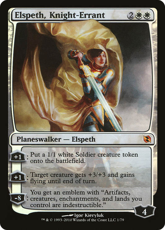 Elspeth, Knight-Errant (DDF-001) - Duel Decks: Elspeth vs. Tezzeret Foil