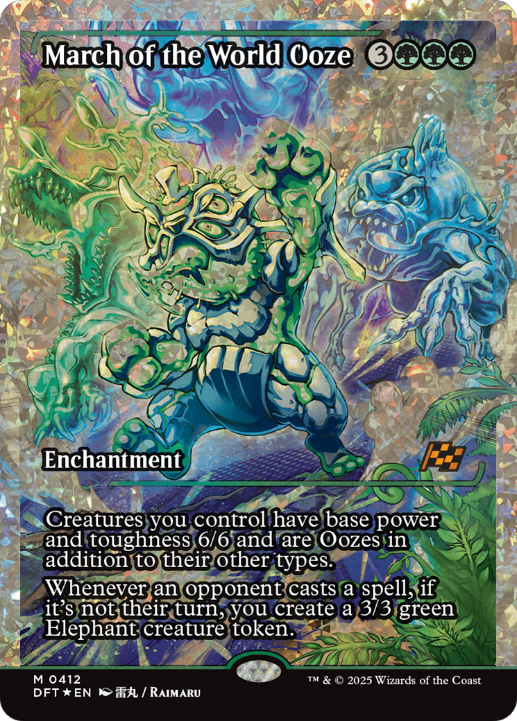 March of the World Ooze (Showcase) (Fracture Foil) (DFT-412) - Aetherdrift: (Showcase) Foil