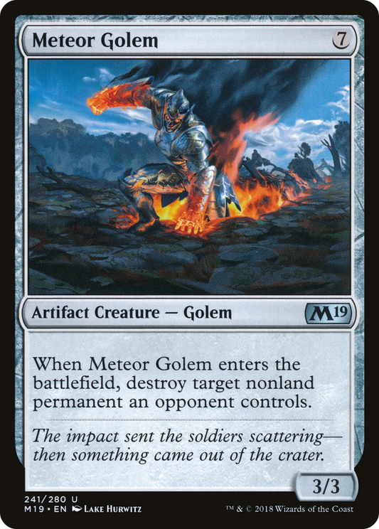 Meteor Golem (M19-241) - Core Set 2019 Foil