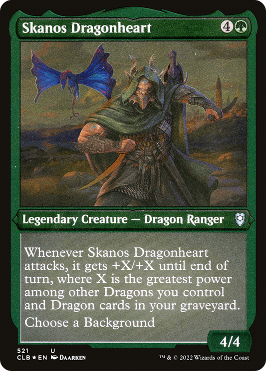 Skanos Dragonheart (CLB-521) - Commander Legends: Battle for Baldur's Gate Etched Foil