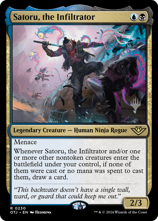 Satoru, the Infiltrator (POTJ-230P) - Outlaws of Thunder Junction Promos