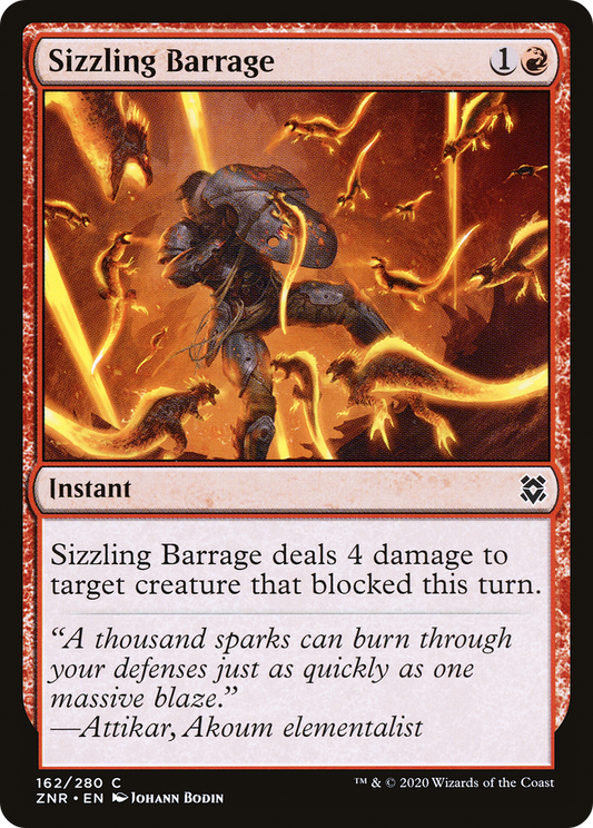 Sizzling Barrage (ZNR-162) - Zendikar Rising Foil