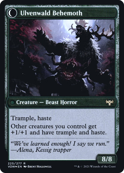 Ulvenwald Oddity // Ulvenwald Behemoth (PVOW-225S) - Innistrad: Crimson Vow Promos: (Double Faced Transform) Foil