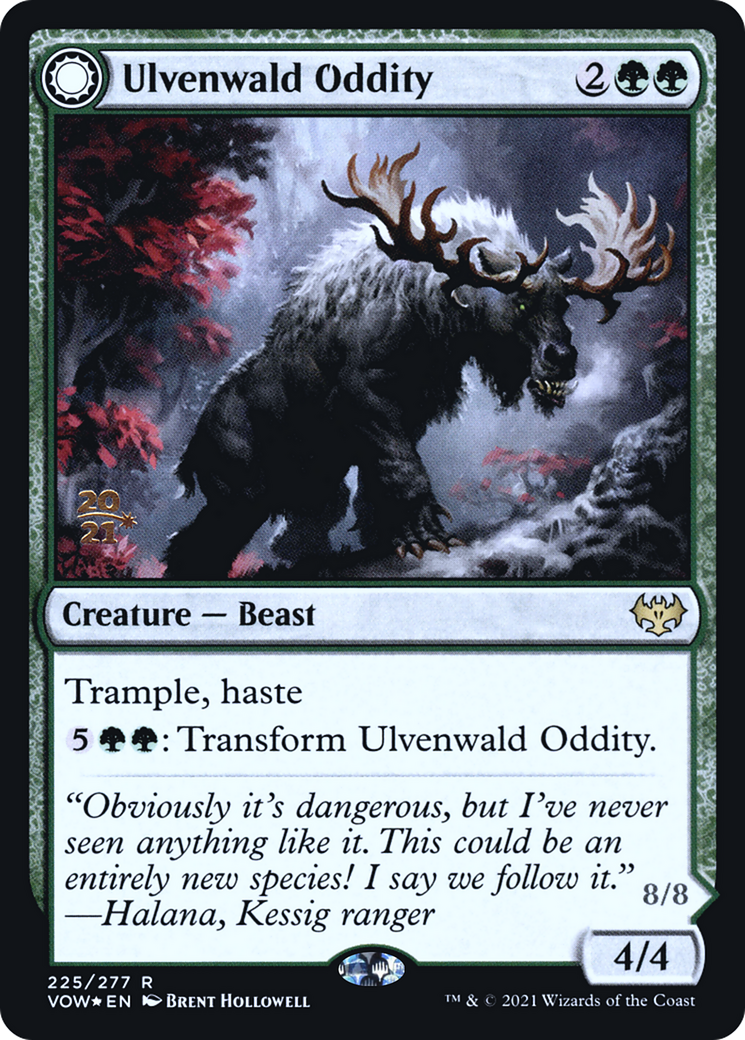 Ulvenwald Oddity // Ulvenwald Behemoth (PVOW-225S) - Innistrad: Crimson Vow Promos: (Double Faced Transform) Foil