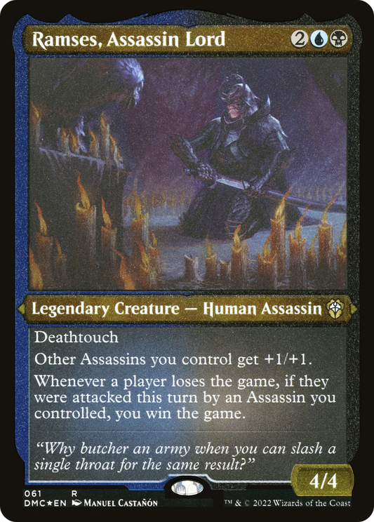 Ramses, Assassin Lord (DMC-061) - Dominaria United Commander Etched Foil