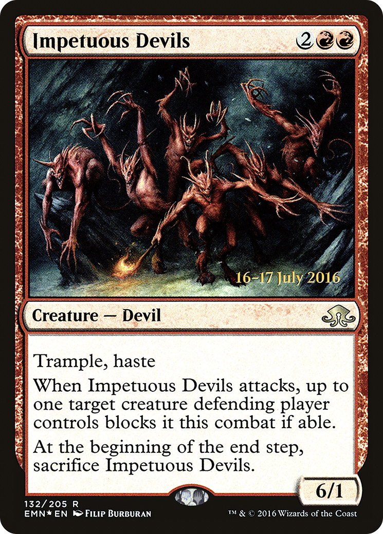 Impetuous Devils (PRE-132S) - Eldritch Moon Promos (Prerelease) Foil