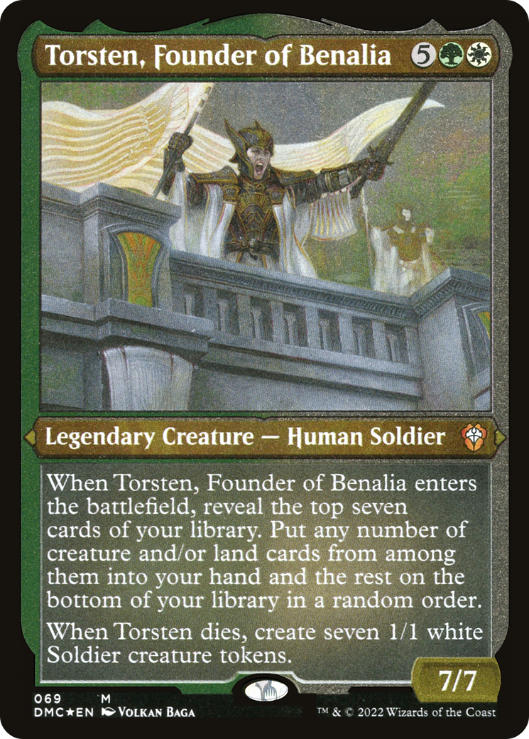 Torsten, Founder of Benalia (DMC-069) - Dominaria United Commander Etched Foil