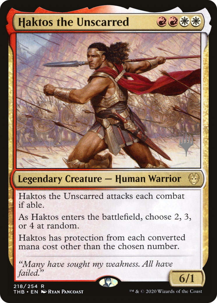 Haktos the Unscarred (PTHB-218P) - Theros Beyond Death Promos