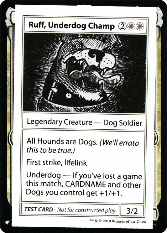 Ruff, Underdog Champ (CMB1-010) - Mystery Booster Playtest Cards 2019