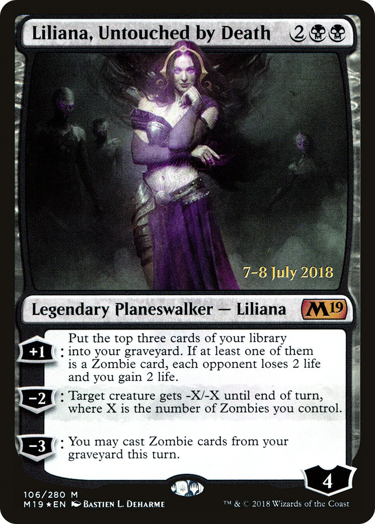 Liliana, Untouched by Death (PM19-106S) - Core Set 2019 Promos Foil