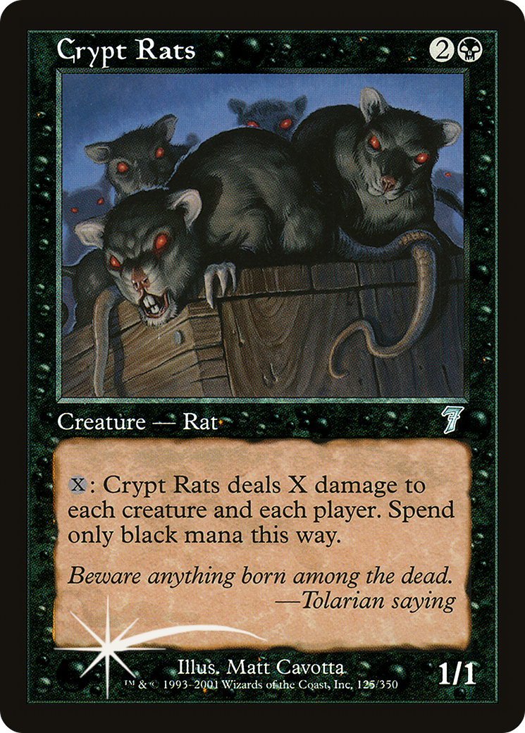 Crypt Rats (7ED-125★) - Seventh Edition Foil
