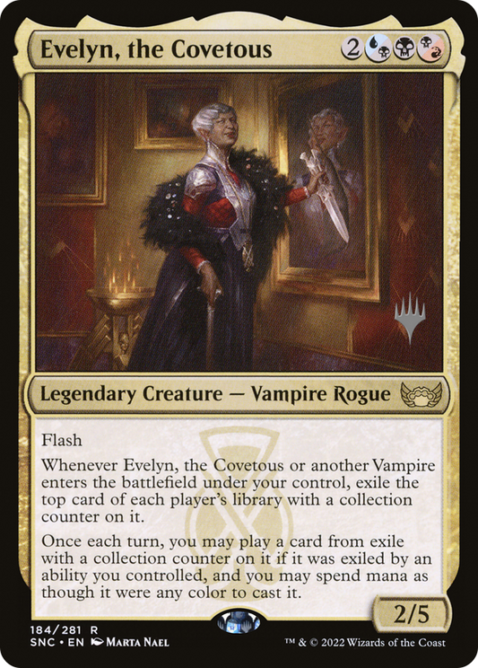 Evelyn, the Covetous (PSNC-184P) - Streets of New Capenna Promos