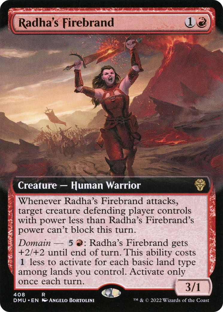 Radha's Firebrand (DMU-408) - Dominaria United: (Extended Art)