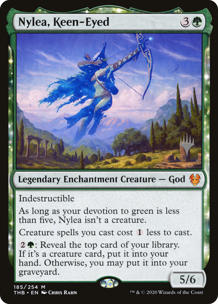 Nylea, Keen-Eyed (PPTHB-185P) - Theros Beyond Death Promos (Promo Pack)