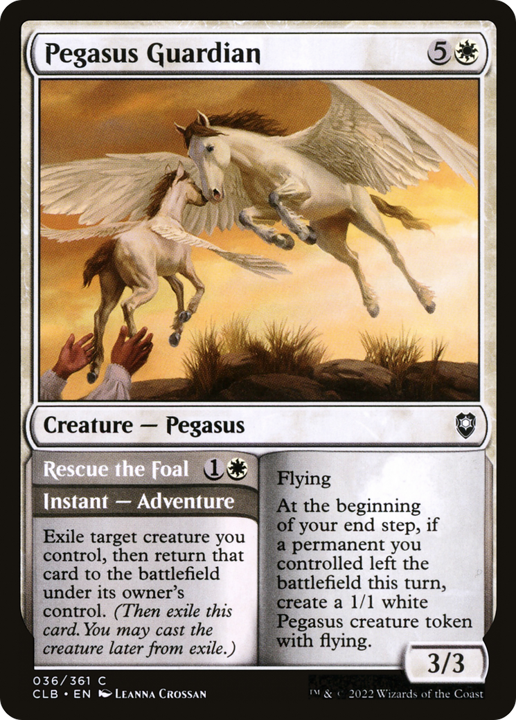 Pegasus Guardian // Rescue the Foal (CLB-036) - Commander Legends: Battle for Baldur's Gate