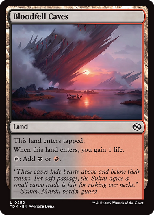 Bloodfell Caves (TDM-250) - Tarkir: Dragonstorm Foil