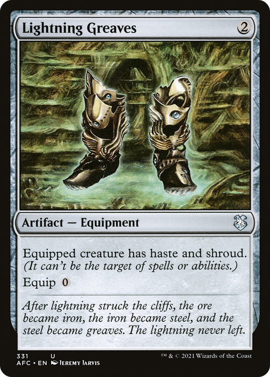 Lightning Greaves (AFC-331) - Forgotten Realms Commander