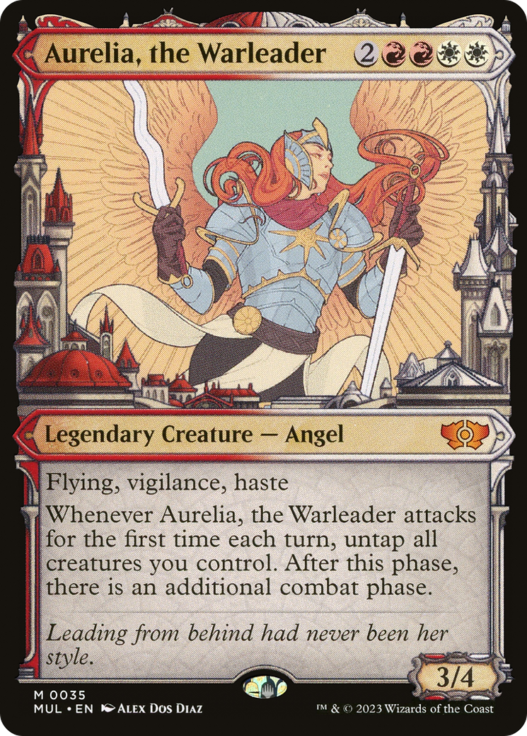 Aurelia, the Warleader (MUL-035) - Multiverse Legends: (Showcase) Foil