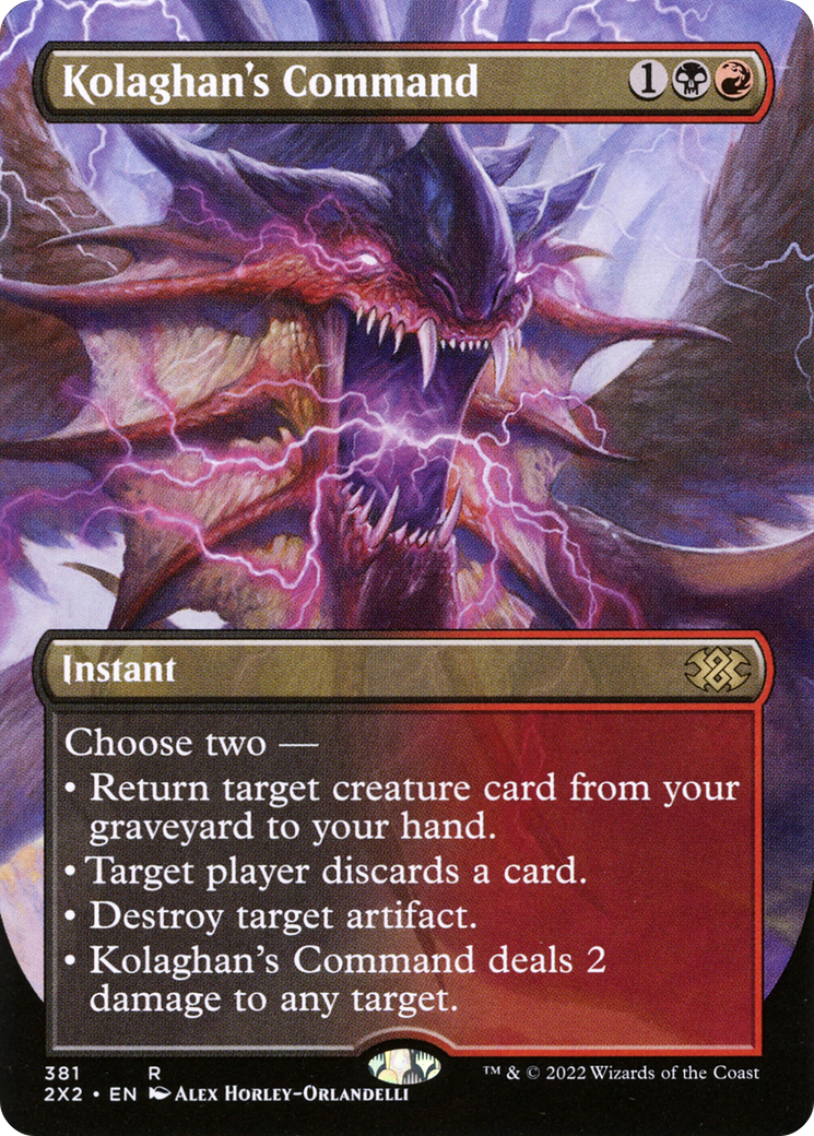 Kolaghan's Command  (Borderless)(2X2-381) - Double Masters 2022 Foil
