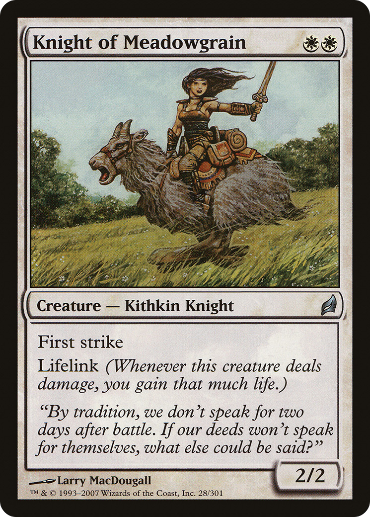 Knight of Meadowgrain (LRW-028) - Lorwyn Foil