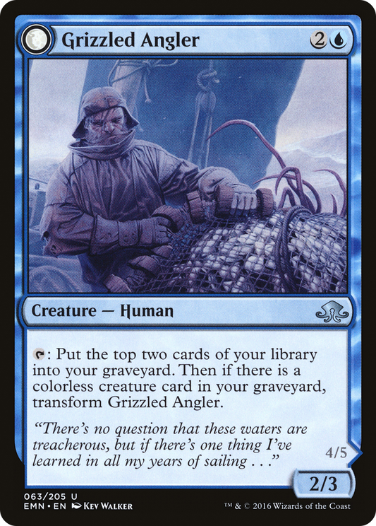 Grizzled Angler // Grisly Anglerfish (EMN-063) - Eldritch Moon: (mooneldrazidfc) Foil