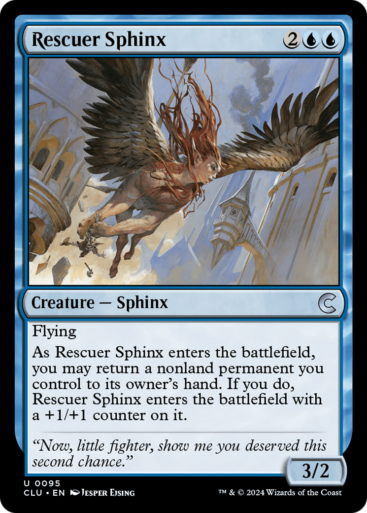 Rescuer Sphinx (CLU-095) - Ravnica: Clue Edition