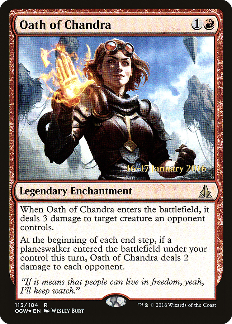 Oath of Chandra (POGW-113S) - Oath of the Gatewatch Promos Foil