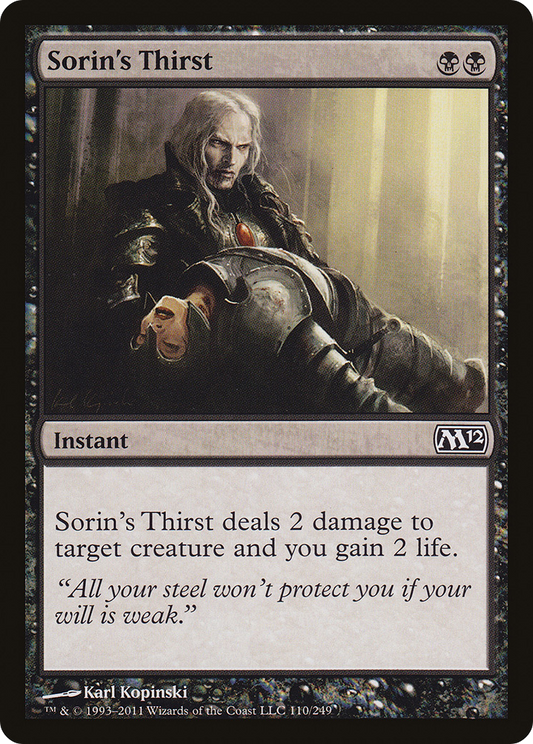 Sorin's Thirst (M12-110) - Magic 2012 Foil