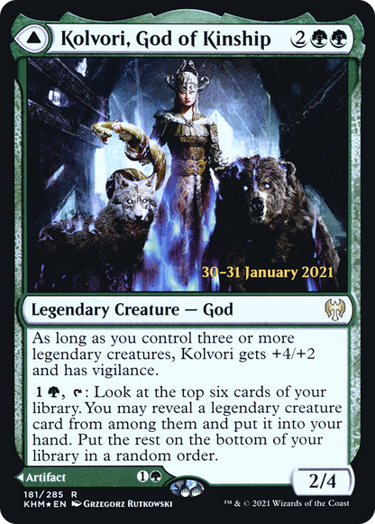 Kolvori, God of Kinship // The Ringhart Crest (PKHM-181S) - Kaldheim Promos Foil