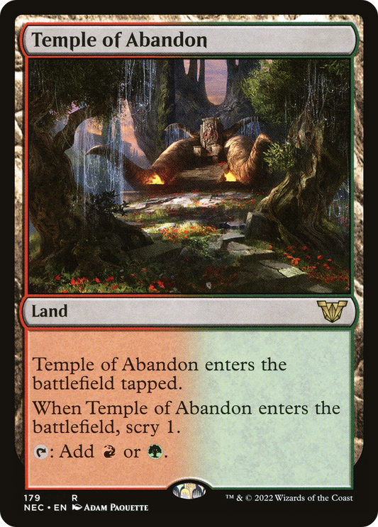 Temple of Abandon (NEC-179) - Neon Dynasty Commander