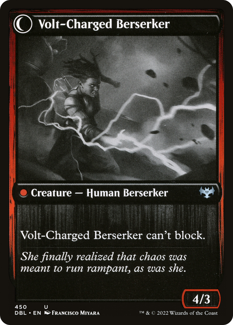 Voltaic Visionary // Volt-Charged Berserker (DBL-450) - Innistrad: Double Feature: (Double Faced Transform) Foil